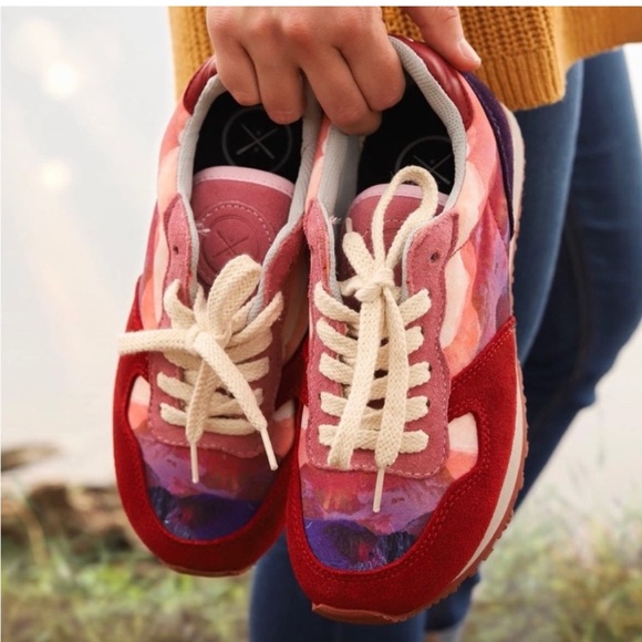 Inkkas Red and Pink Women's Sneakers - Picture 10 of 13